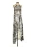 Calypso St. Barth 100% Polyester Paisley Silver Cocktail Dress Size S - photo 1