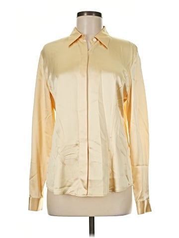 Lafayette 148 New York Long Sleeve Silk Top (view 1)