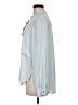 Lou & Grey 100% Polyester Color Block Gray Long Sleeve Blouse Size M - photo 5