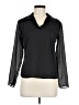 Moda International 100% Polyester Black Long Sleeve Blouse Size S - photo 1