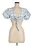 LoveShackFancy Blue Short Sleeve Blouse Size M - photo 1