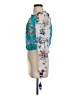 Rococo Sand 100% Silk Floral Teal Long Sleeve Silk Top Size XS - photo 5