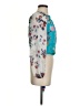 Rococo Sand 100% Silk Floral Teal Long Sleeve Silk Top Size XS - photo 4
