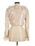 En Saison 100% Polyester Ivory Long Sleeve Blouse Size M - photo 2