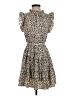 Jodifl 100% Polyester Animal Print Tan Casual Dress Size S - photo 1