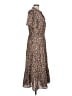 BTFBM 100% Polyester Animal Print Brown Casual Dress Size L - photo 4