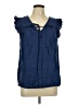 Old Navy 100% Lyocell Blue Sleeveless Blouse Size L - photo 1