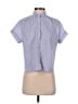 Madewell Checkered-gingham Blue Short Sleeve Blouse Size XS - photo 1