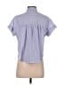 Madewell Checkered-gingham Blue Short Sleeve Blouse Size XS - photo 2