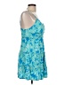 No Boundaries 100% Rayon Tropical Blue Cocktail Dress Size 12 - 14 - photo 4