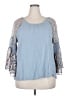 Umgee Floral Blue 3/4 Sleeve Top Size 2X - photo 1