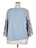 Umgee Floral Blue 3/4 Sleeve Top Size 2X - photo 2