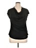 Laundry by Shelli Segal 100% Polyester Black Short Sleeve Top Size XL - photo 1