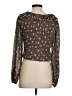 She + Sky 100% Polyester Brown Long Sleeve Blouse Size S - photo 2