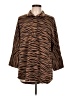 Tuckernuck Animal Print Brown 3/4 Sleeve Blouse Size L - photo 1