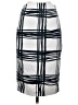Express Design Studio Plaid Gray Formal Skirt Size 0 - photo 1