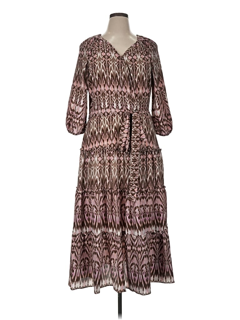 Pre-owned Maison Tara Casual Dress In Brown