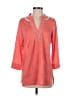 Chico's 100% Linen Orange 3/4 Sleeve Top Size Sm (0) - photo 1