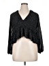 H&M 100% Polyester Polka Dots Black 3/4 Sleeve Blouse Size XL - photo 1