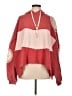Pol 100% Cotton Color Block Red Poncho Size L - photo 1