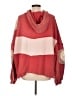 Pol 100% Cotton Color Block Red Poncho Size L - photo 2