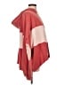 Pol 100% Cotton Color Block Red Poncho Size L - photo 4