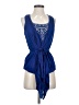Ranna Gill Blue Sleeveless Blouse Size XS - photo 1