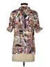 Jade 100% Polyester Paisley Ivory Short Sleeve Blouse Size XS - photo 2