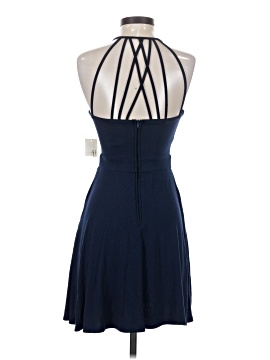 white dress with black trim Black/White Colorblock Asymmetrical Dress L/XL