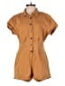 BDG 100% Cotton Solid Brown Romper Size S - photo 1