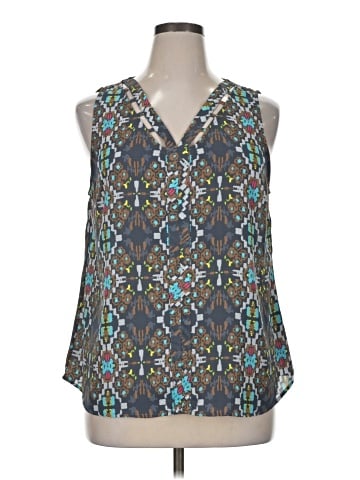Skies Are Blue Sleeveless Blouse (view 1)