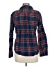 Petite Plume Plaid Blue Long Sleeve Button-Down Shirt Size M - photo 2