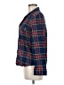 Petite Plume Plaid Blue Long Sleeve Button-Down Shirt Size M - photo 5