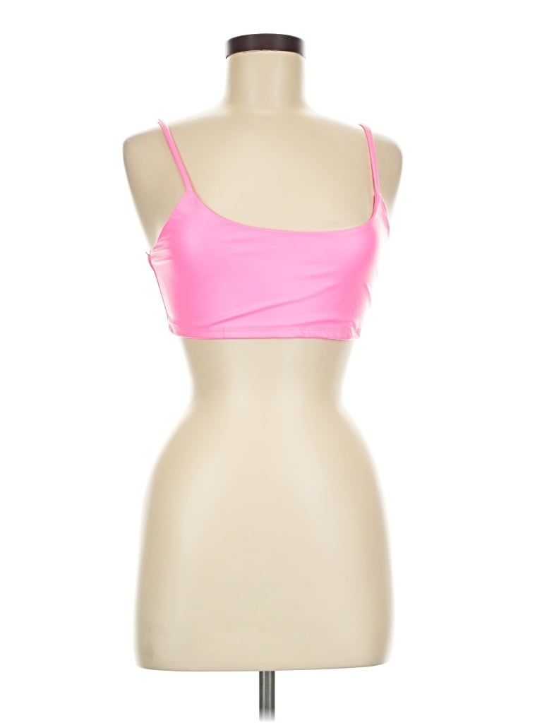 Pre-owned Fashion Nova Tank Top Pink Strapless Neckline Tops
