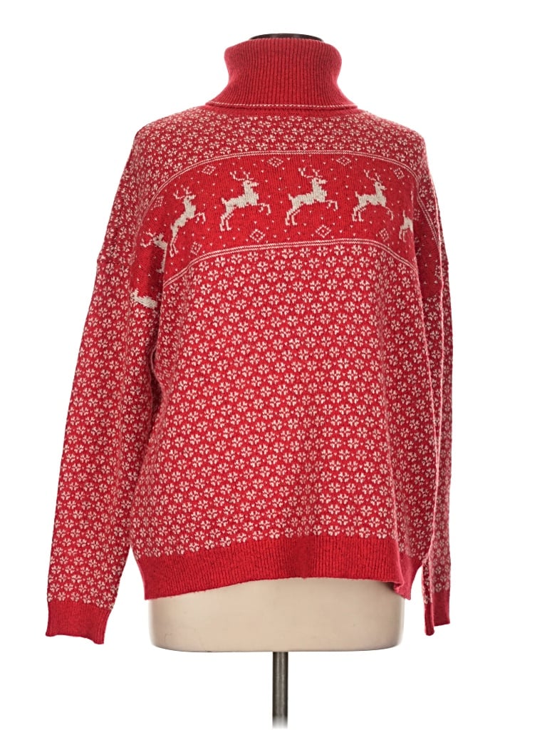 Pre-owned Fat Face Pullover Sweater In Red