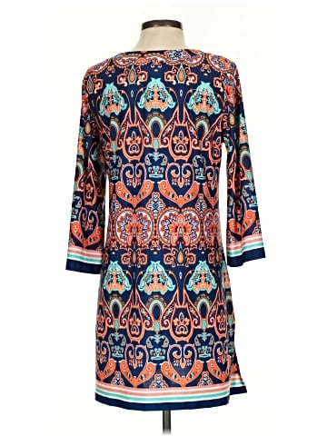 Mandarin Blue Casual Dress (view 2)