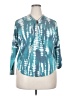 Ariella Tie-dye Teal 3/4 Sleeve Blouse Size 22 (estimated) - photo 1