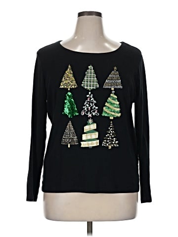 Karen Scott Long Sleeve Top (view 1)