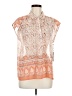 Vince Camuto 100% Polyester Orange Short Sleeve Blouse Size M - photo 1