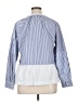 Free Assembly 100% Cotton Blue Long Sleeve Blouse Size XL - photo 2