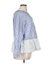 Free Assembly 100% Cotton Blue Long Sleeve Blouse Size XL - photo 4