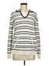 Lou & Grey Stripes Silver Pullover Sweater Size M - photo 1
