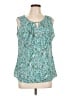 Blooming Jelly Teal Sleeveless Blouse Size L - photo 1
