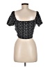 Shein Black Short Sleeve Top Size 6 - photo 2