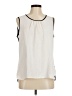 Anne Klein 100% Polyester Ivory Sleeveless Blouse Size 10 - photo 1