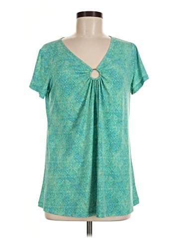 Susan Graver Short Sleeve Blouse (view 1)