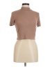 Babaton Brown Short Sleeve Turtleneck Size M - photo 1