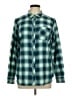 Eddie Bauer 100% Cotton Plaid Teal Long Sleeve Button-Down Shirt Size L - photo 1