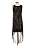 SLNY 100% Polyester Animal Print Brown Casual Dress Size L - photo 2