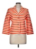 Ann Taylor Stripes Orange Blazer Size 8 - photo 1
